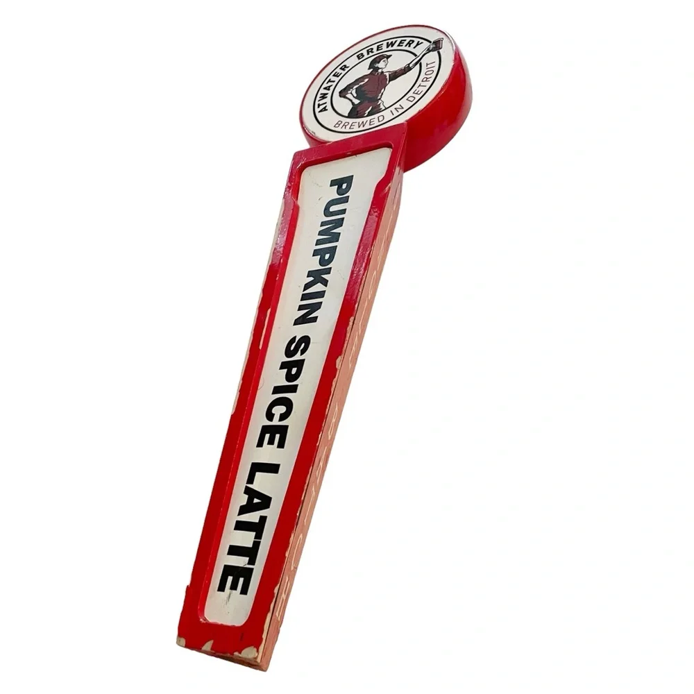 Atwater Brewery Made In Detroit Single Batch Beer Tap Handle 12.5" Red White